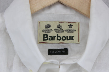 Mens Shirt Short Sleeve Linen Cotton