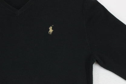 Mens V-Neck Jumper Knitwear Logo Pima Cotton