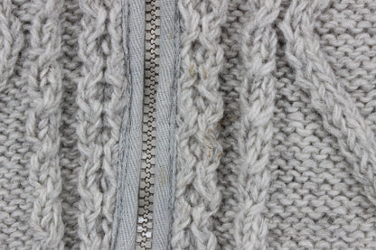 Mens Cable Knit Vest Cardigan Sleeveless