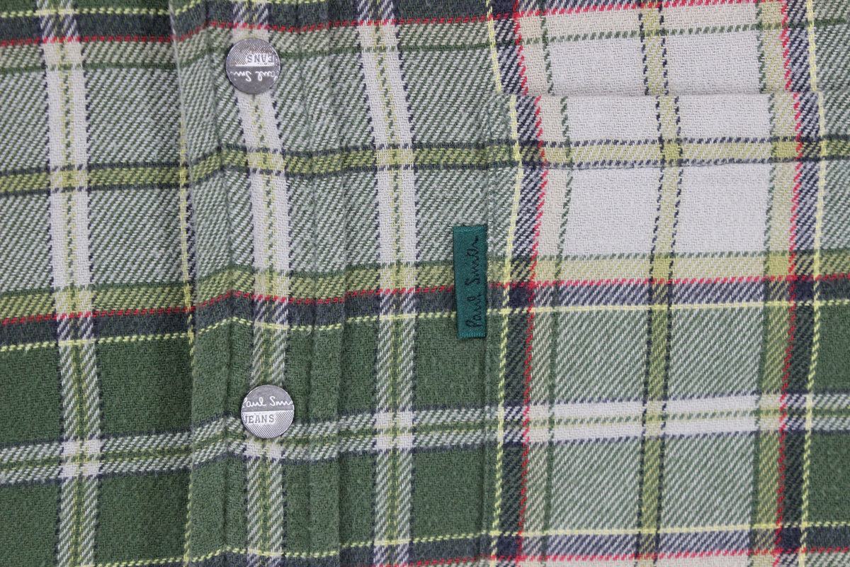 Mens Flannel Plaid Shirt Uk Made Long Sleeve