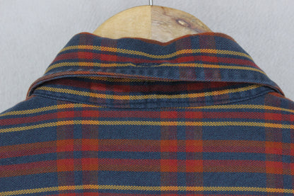 Mens Plaid Shirt Button Down Long Sleeve