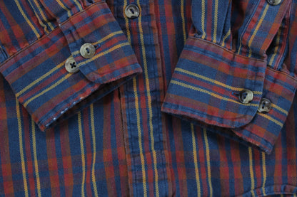 Mens Plaid Shirt Button Down Long Sleeve
