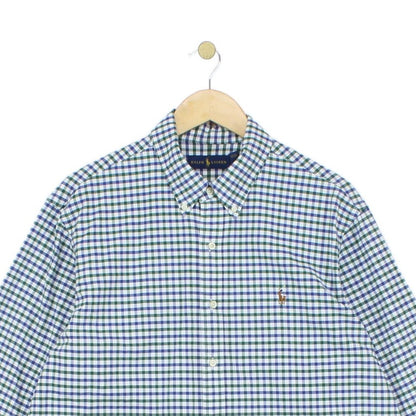 Mens Check Shirt Long Sleeve Button Up