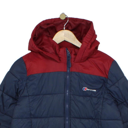 Boys Quilted Jacket Hooded Full Zip Outdoor