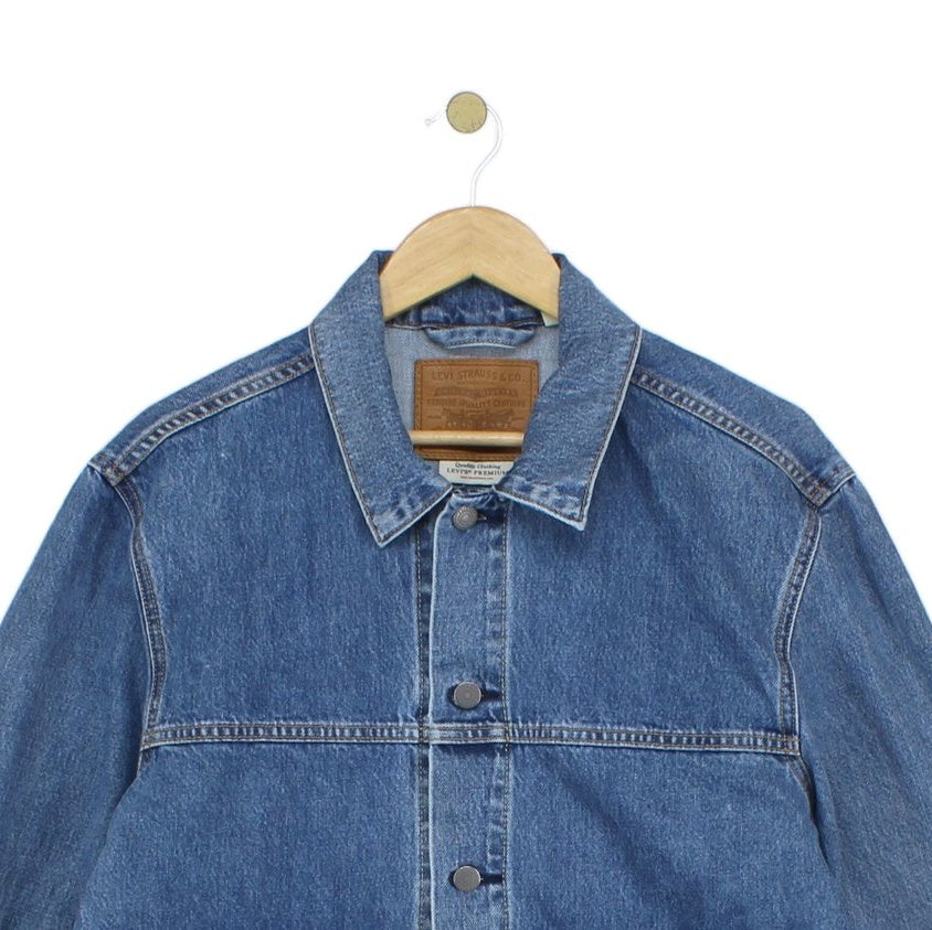 Mens Denim Jacket Classic Trucker Cotton