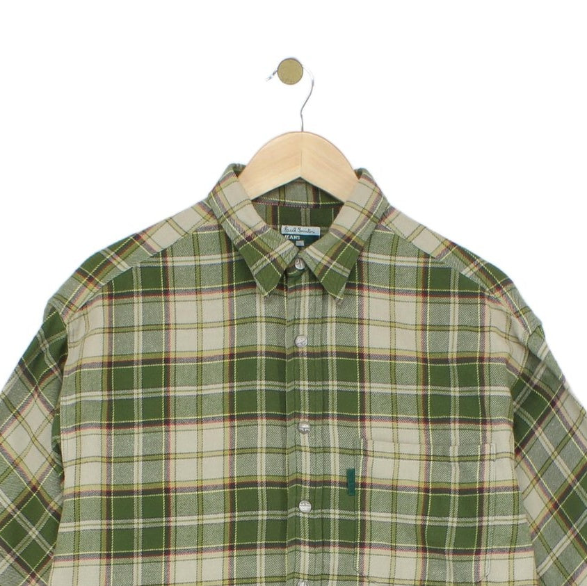 Mens Flannel Plaid Shirt Uk Made Long Sleeve
