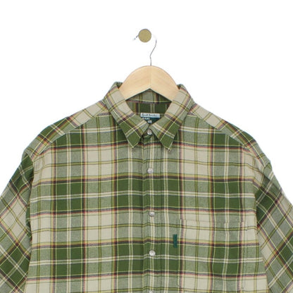 Mens Flannel Plaid Shirt Uk Made Long Sleeve