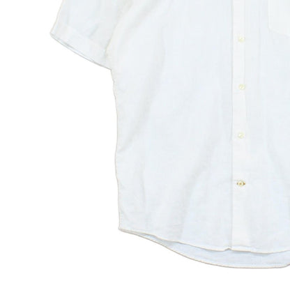 Mens Shirt Short Sleeve Linen Cotton