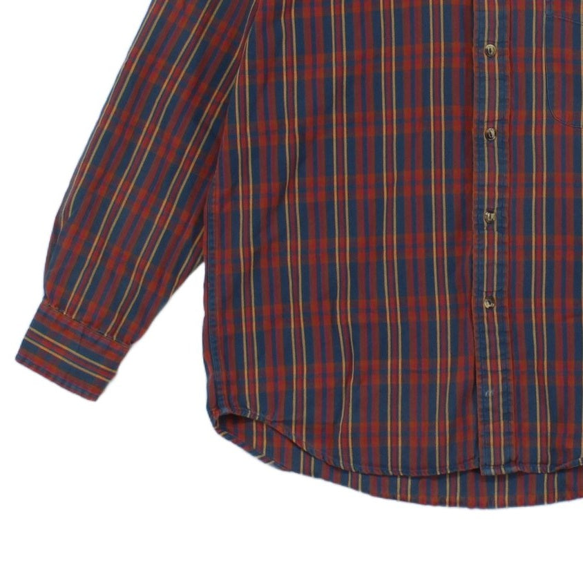 Mens Plaid Shirt Button Down Long Sleeve