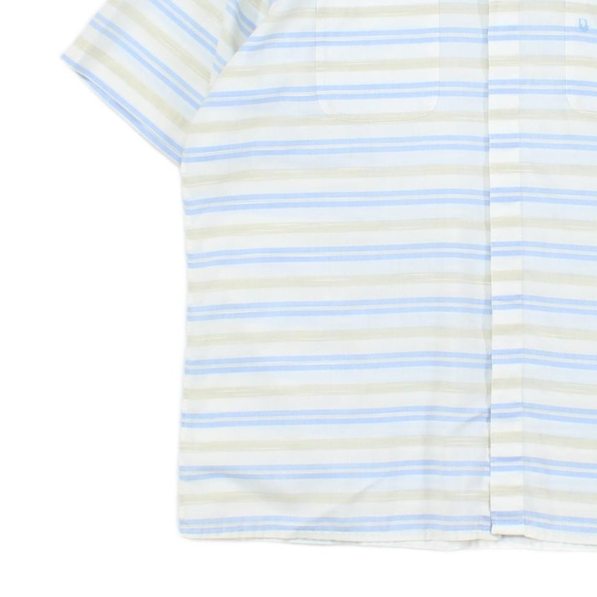 Mens Striped Shirt Short Sleeve