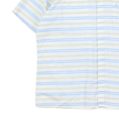 Mens Striped Shirt Short Sleeve