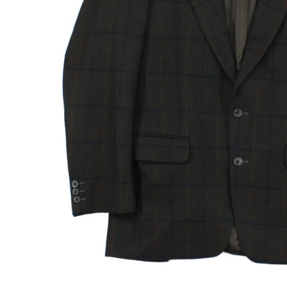 Mens Vintage Blazer Formal Check Wool