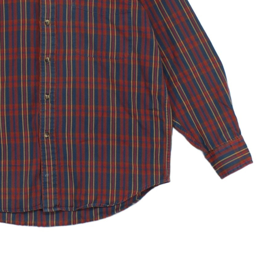 Mens Plaid Shirt Button Down Long Sleeve