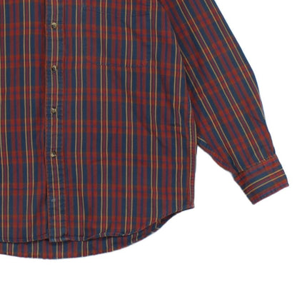 Mens Plaid Shirt Button Down Long Sleeve