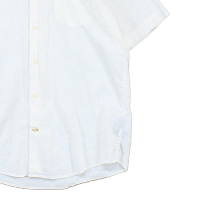 Mens Shirt Short Sleeve Linen Cotton
