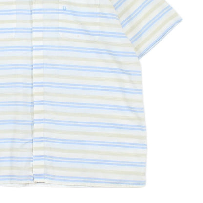 Mens Striped Shirt Short Sleeve