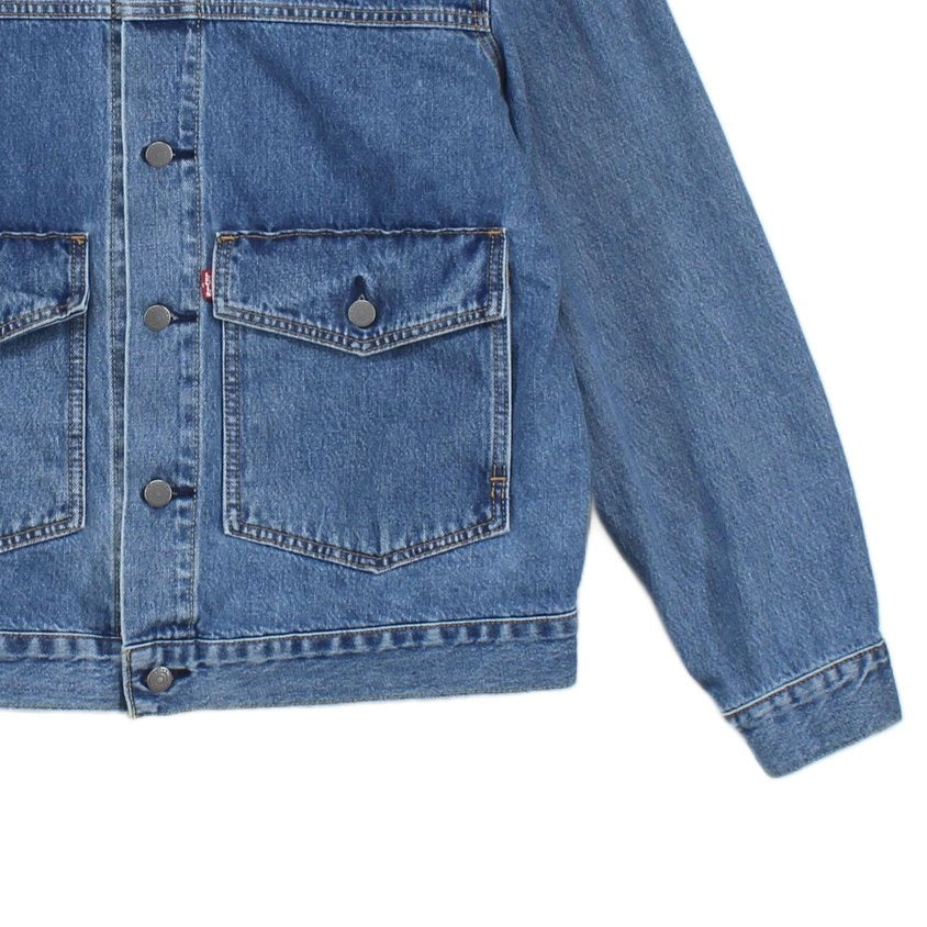 Mens Denim Jacket Classic Trucker Cotton