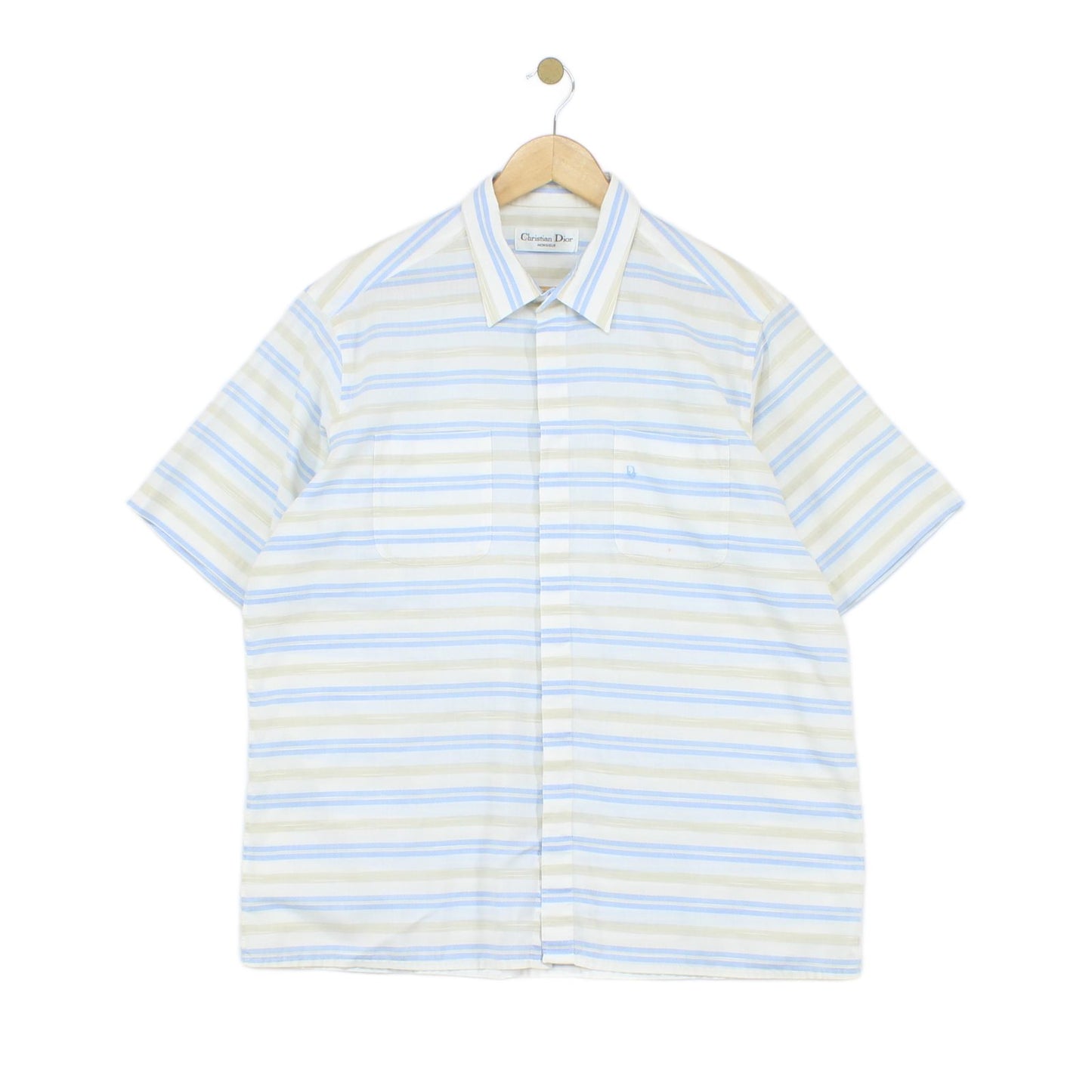 Mens Striped Shirt Short Sleeve