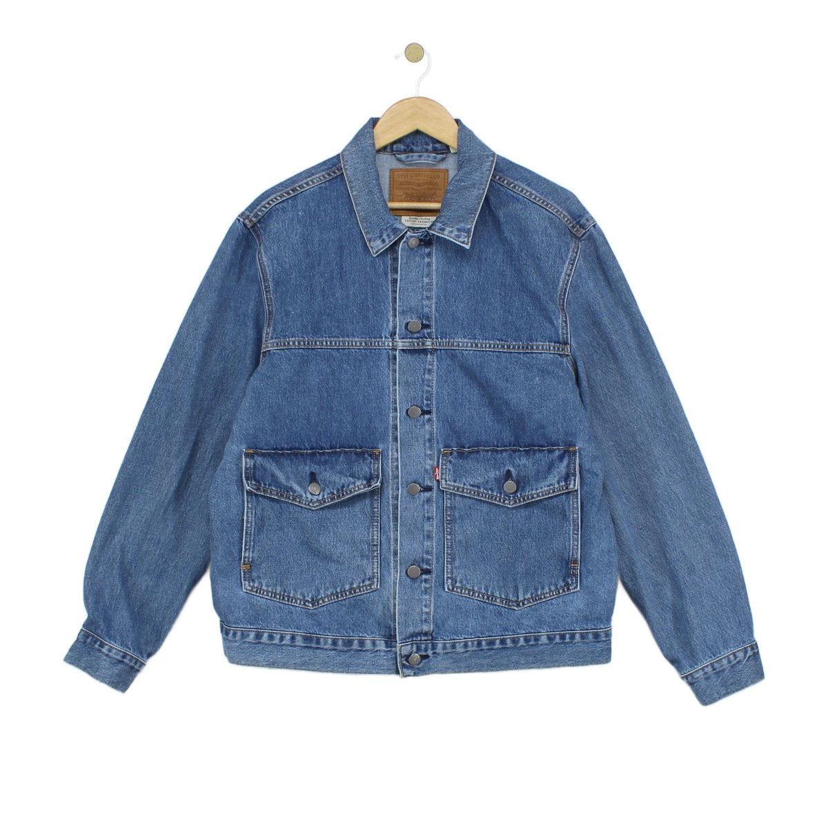 Mens Denim Jacket Classic Trucker Cotton