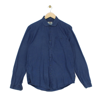 Mens Shirt Button Up Long Sleeve Cotton