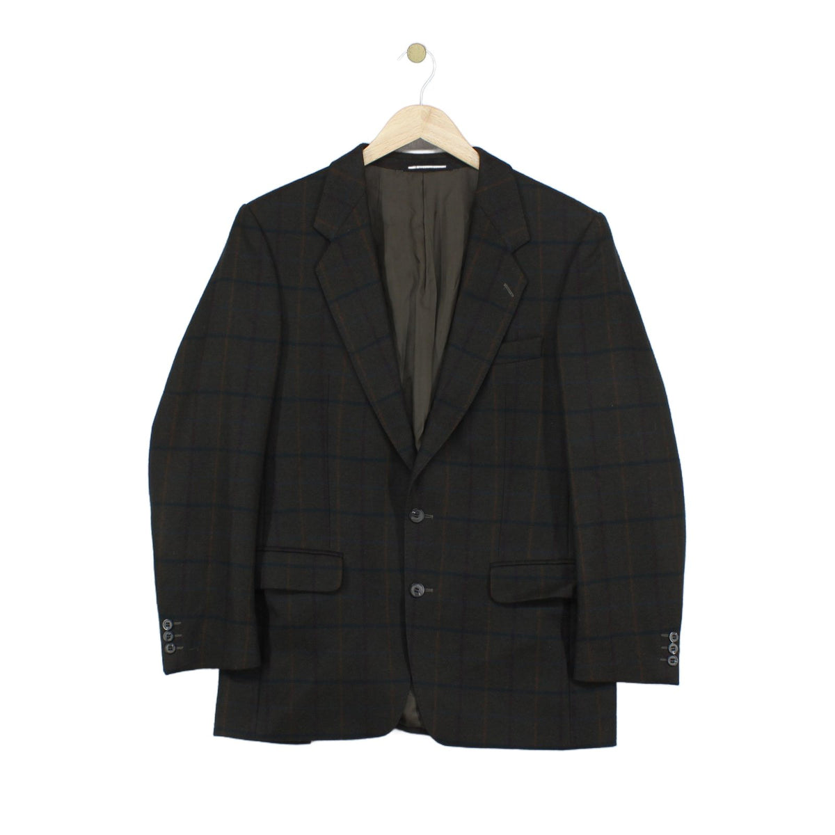 Mens Vintage Blazer Formal Check Wool
