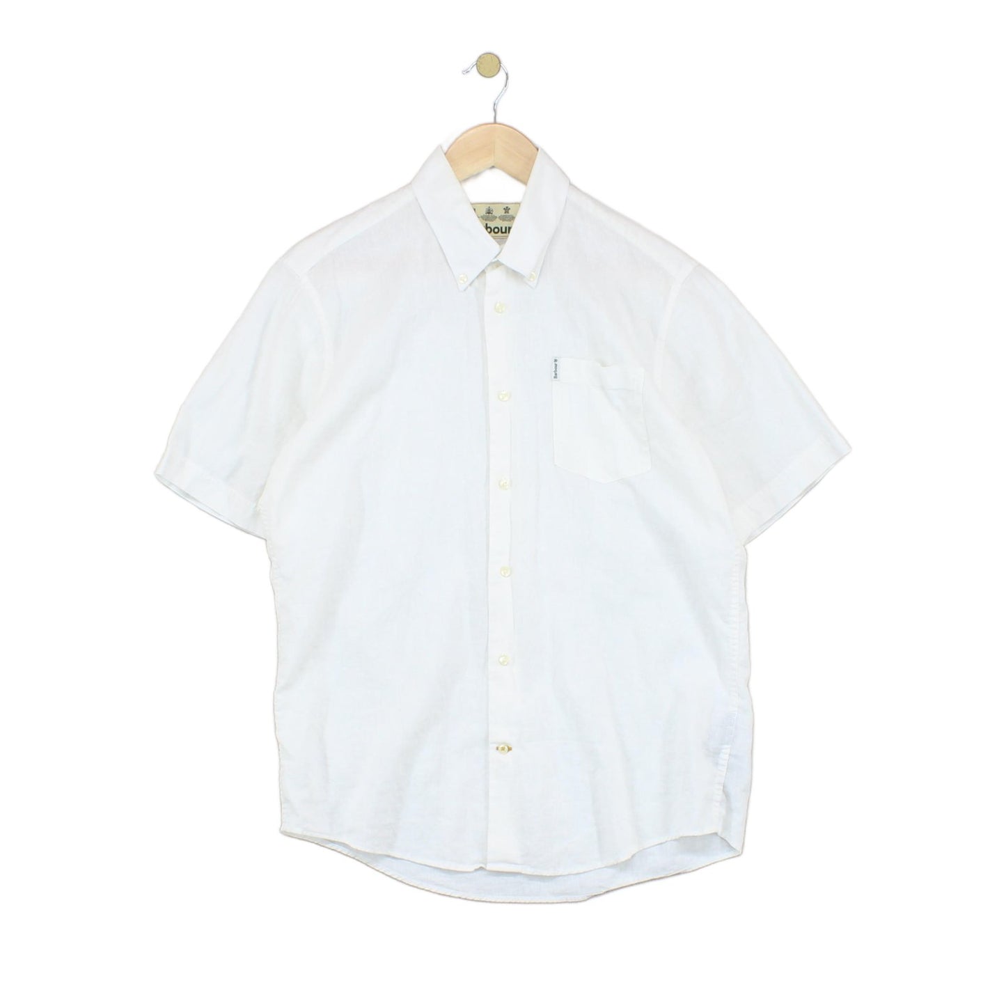 Mens Shirt Short Sleeve Linen Cotton