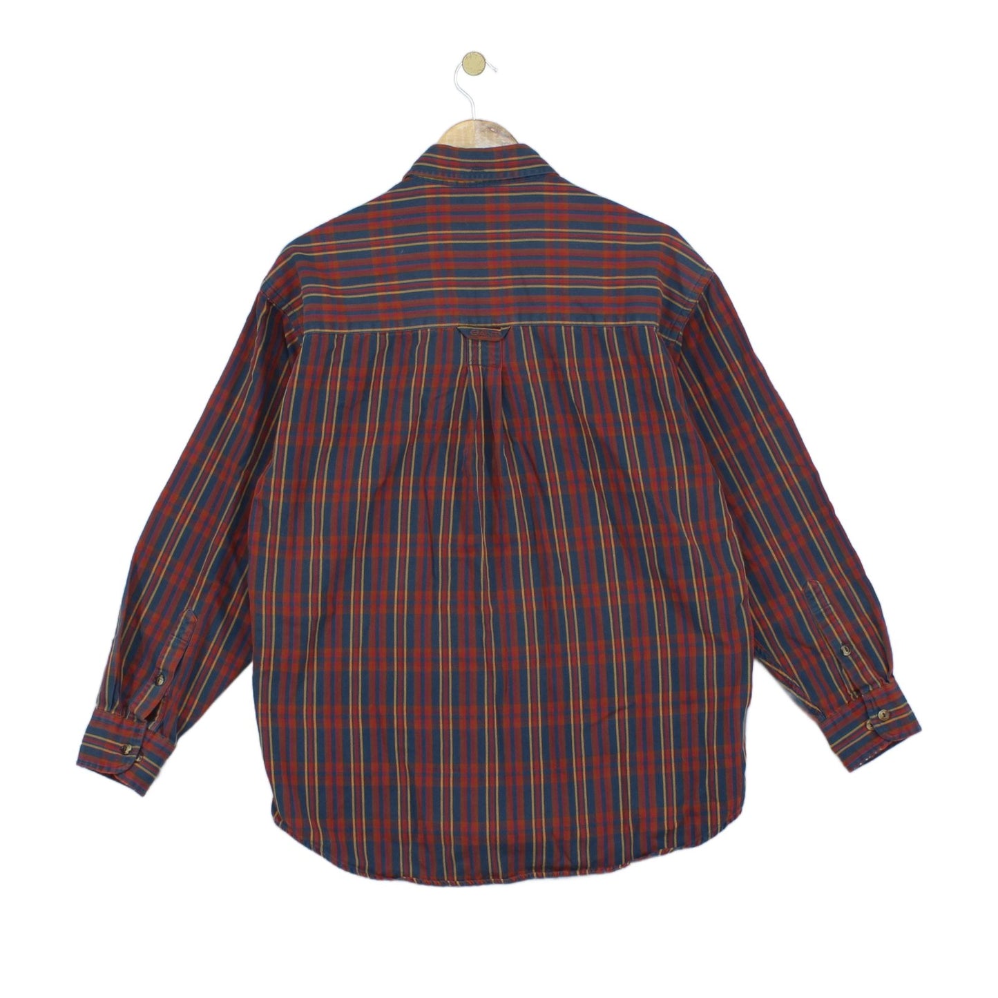 Mens Plaid Shirt Button Down Long Sleeve