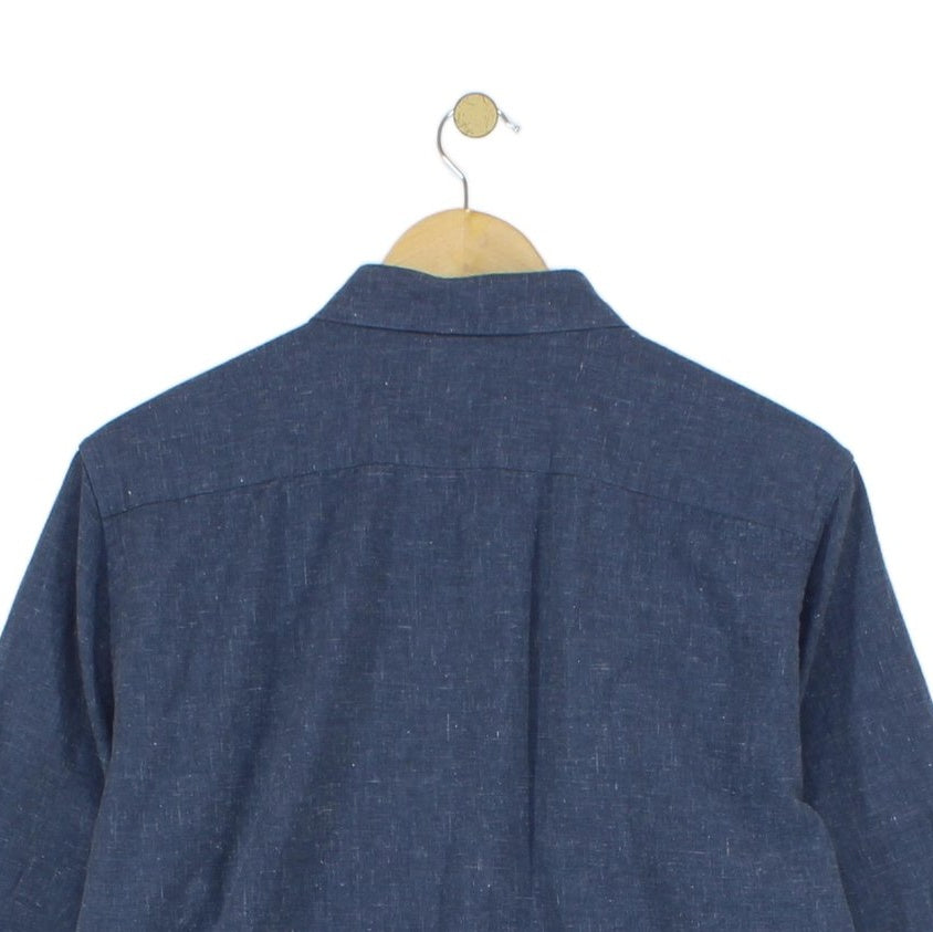 Mens Shirt Slim Fit Long Sleeve Button Up