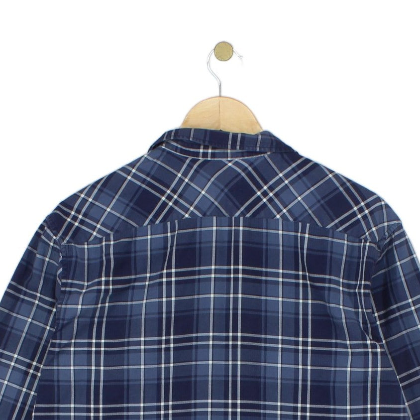 Mens Plaid Shirt Long Sleeve Slim Fit