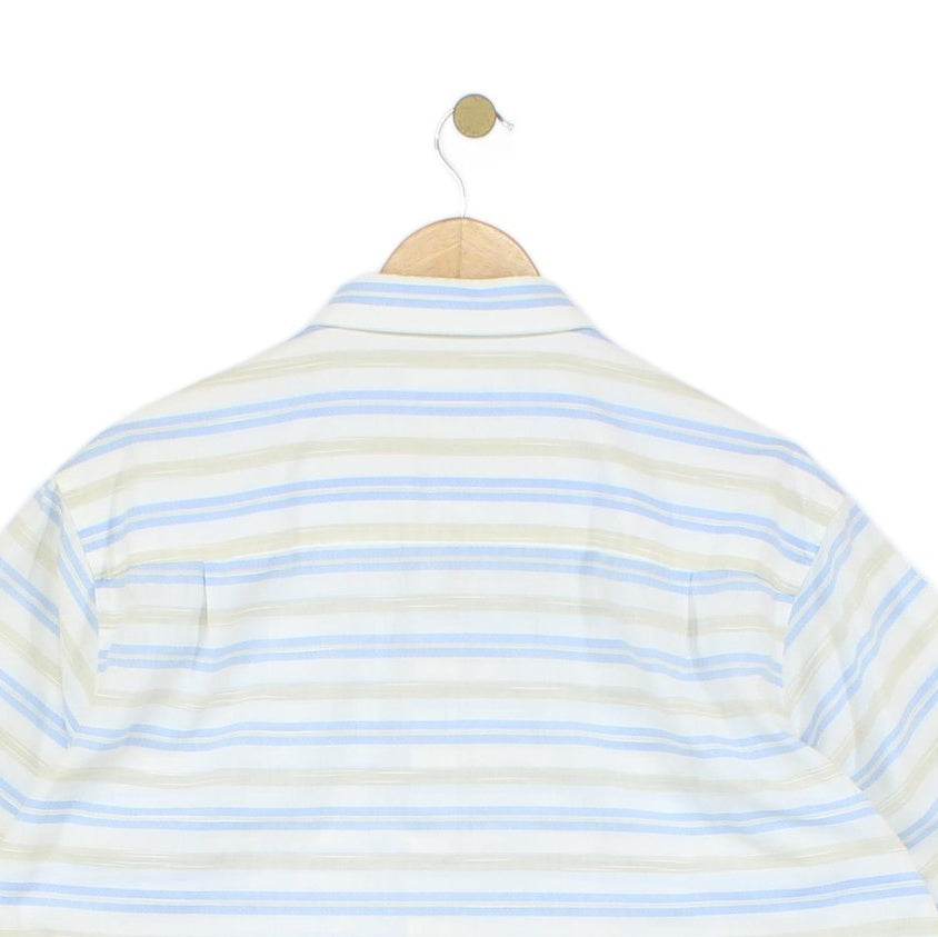 Mens Striped Shirt Short Sleeve