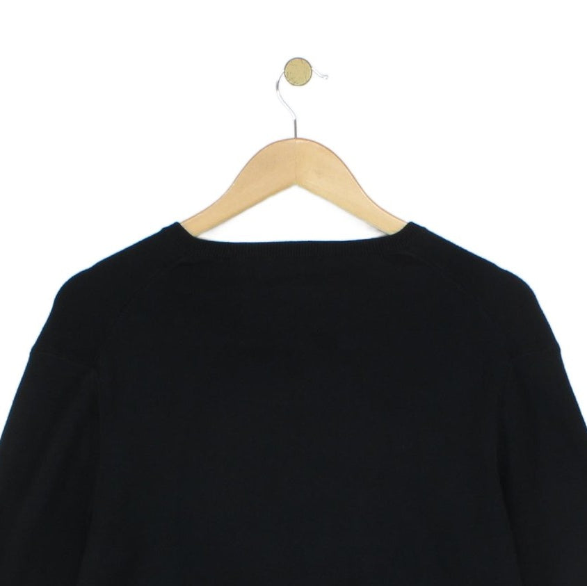 Mens V-Neck Jumper Knitwear Logo Pima Cotton