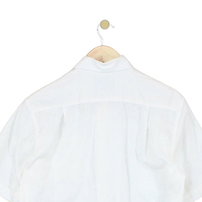Mens Shirt Short Sleeve Linen Cotton
