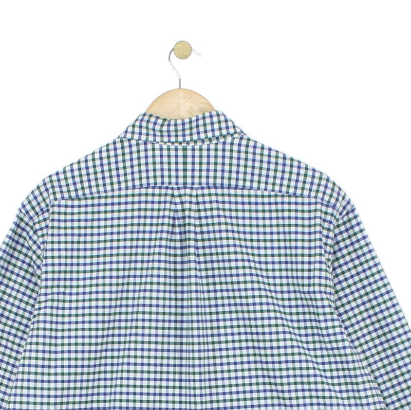Mens Check Shirt Long Sleeve Button Up