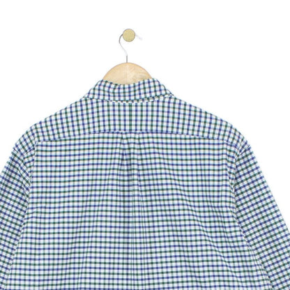 Mens Check Shirt Long Sleeve Button Up