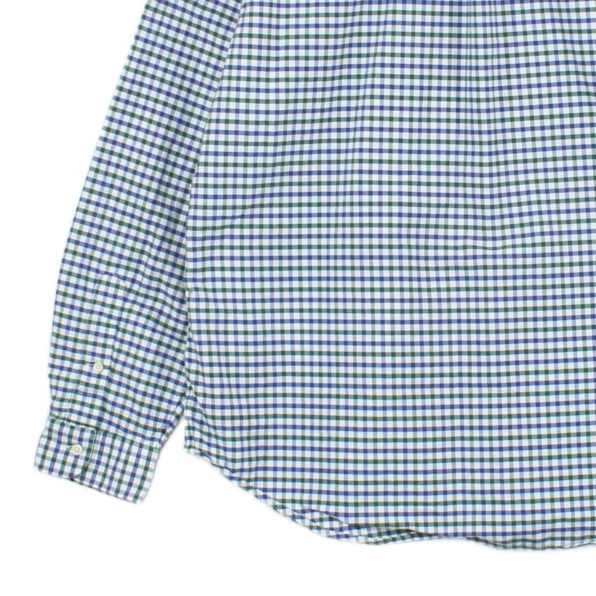 Mens Check Shirt Long Sleeve Button Up