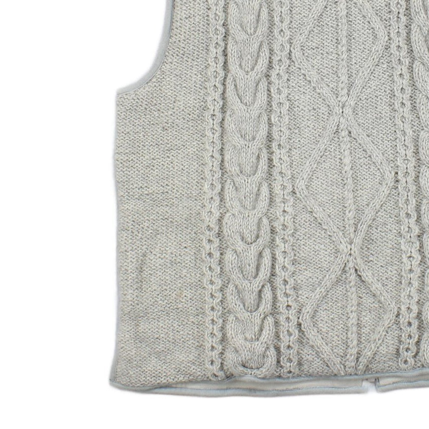 Mens Cable Knit Vest Cardigan Sleeveless