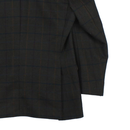 Mens Vintage Blazer Formal Check Wool