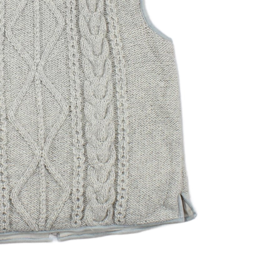 Mens Cable Knit Vest Cardigan Sleeveless