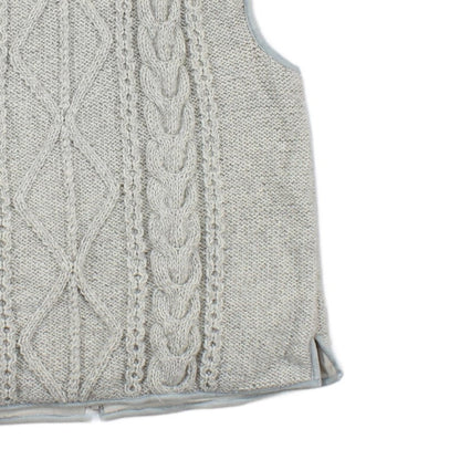 Mens Cable Knit Vest Cardigan Sleeveless