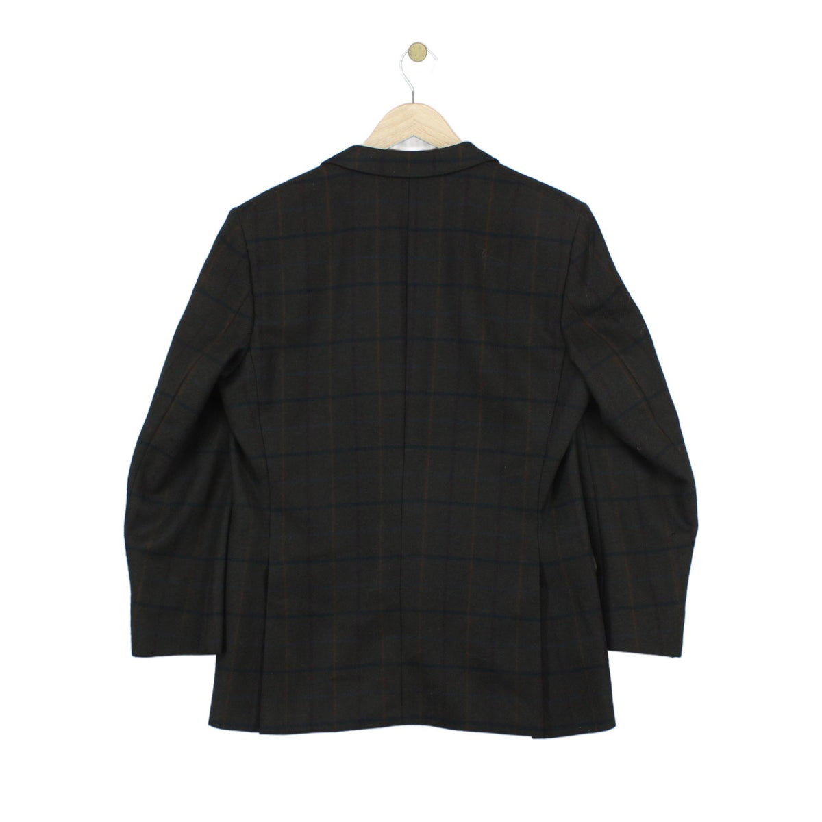 Mens Vintage Blazer Formal Check Wool