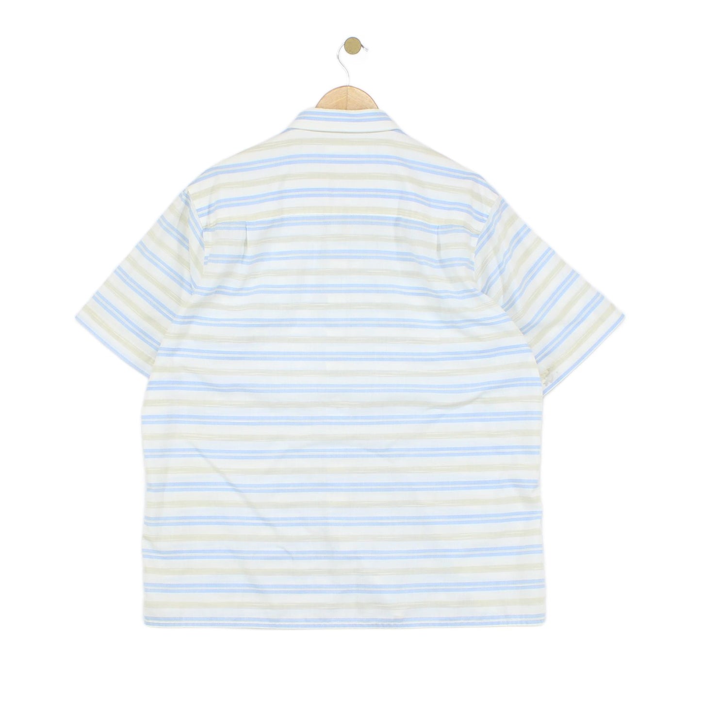 Mens Striped Shirt Short Sleeve