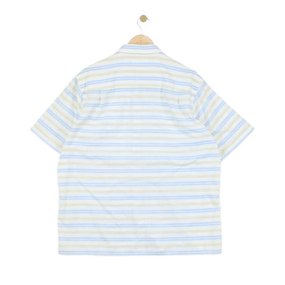 Mens Striped Shirt Short Sleeve