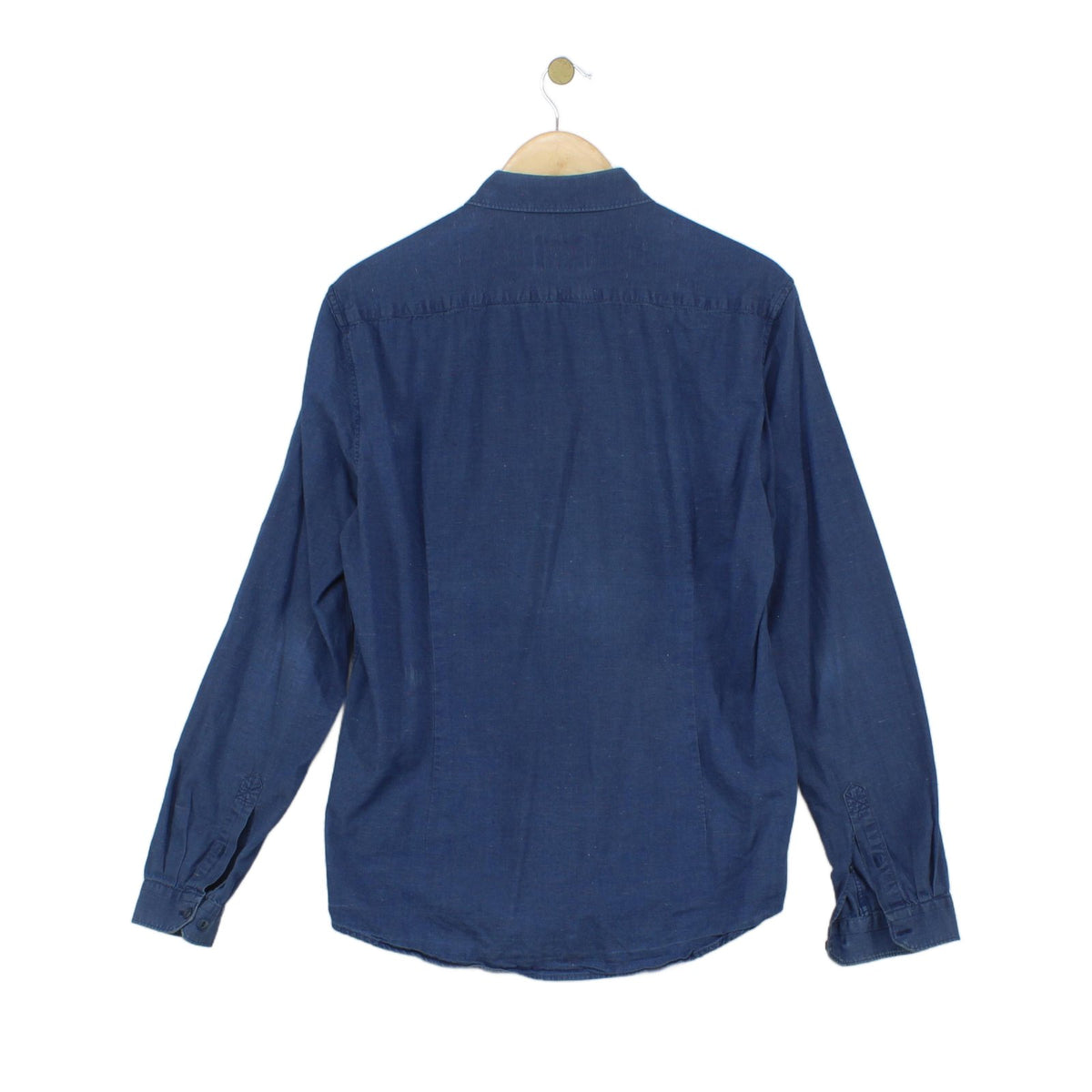 Mens Shirt Button Up Long Sleeve Cotton