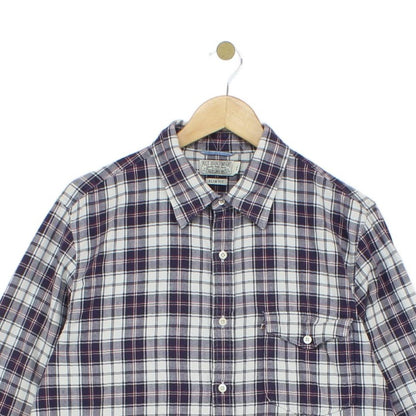 Mens Check Shirt Button Up Long Sleeve