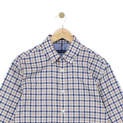 Mens Check Shirt Slim Fit Non Iron