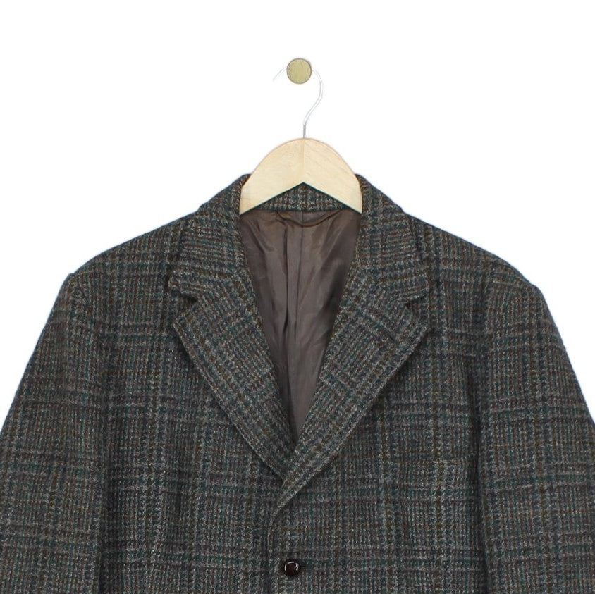 Mens Harris Tweed Blazer Check Wool