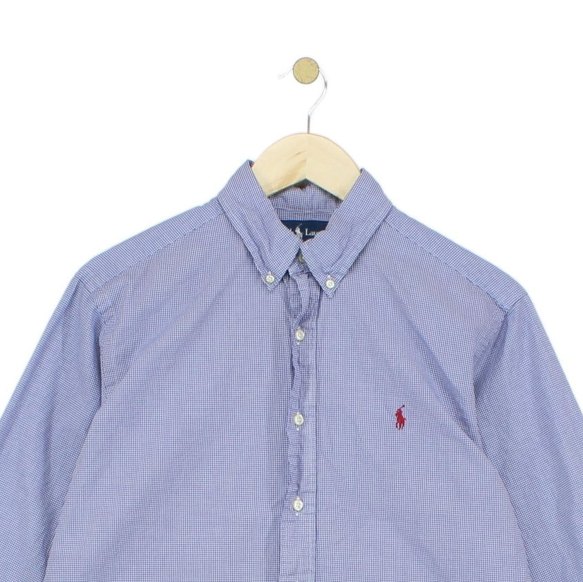 Mens Check Shirt Classic Fit Button Up