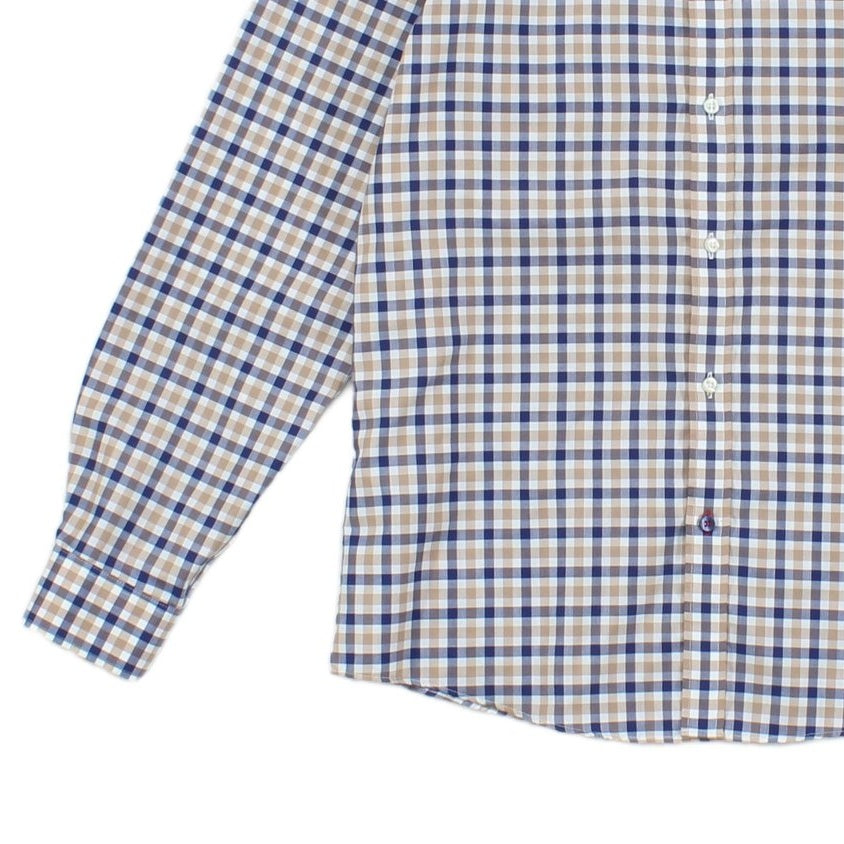 Mens Check Shirt Slim Fit Non Iron