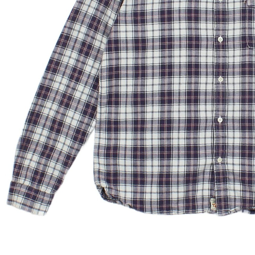 Mens Check Shirt Button Up Long Sleeve