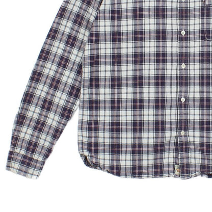 Mens Check Shirt Button Up Long Sleeve